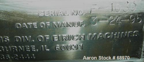 Used Carbon Steel American Process System Twin Shaft Fluidizer, Model FZM-12