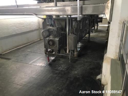 Used 270 Cubic Foot Paddle Blender. Stainless Steel, built by American Process Systems Div of Eirich Machines Model #U270-5998. Equipment Type PB-270 Mixer, 12 ft. length. 10" outlet. Driven by a 30 ...