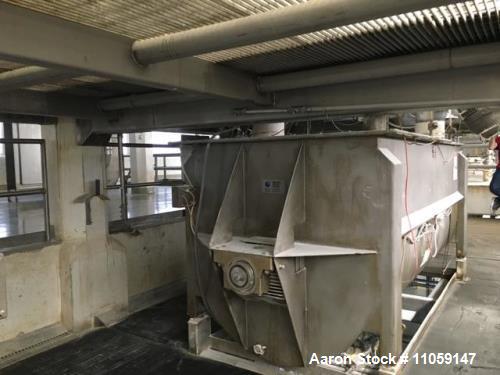 Used- 270 Cubic Foot Paddle Blender. Stainless Steel, built by American Process Systems Div of Eirich Machines Model #U270-5...