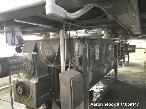 Used 270 Cubic Foot Paddle Blender. Stainless Steel, built by American Process Systems Div of Eirich Machines Model #U270-5998. Equipment Type PB-270 Mixer, 12 ft. length. 10" outlet. Driven by a 30 ...