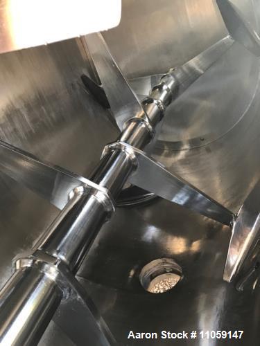 Used 270 Cubic Foot Paddle Blender. Stainless Steel, built by American Process Systems Div of Eirich Machines Model #U270-5998. Equipment Type PB-270 Mixer, 12 ft. length. 10" outlet. Driven by a 30 ...
