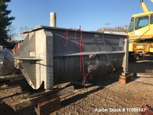 Used 270 Cubic Foot Paddle Blender. Stainless Steel, built by American Process Systems Div of Eirich Machines Model #U270-5998. Equipment Type PB-270 Mixer, 12 ft. length. 10" outlet. Driven by a 30 ...