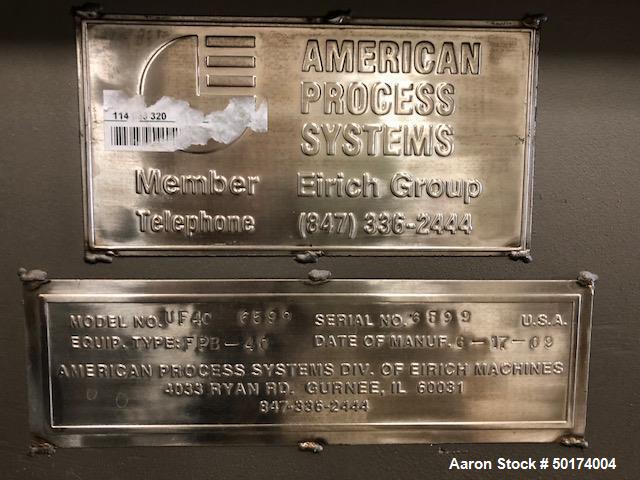 Used American Process Systems/Eirich Machines Mixer, Model UF40 6599