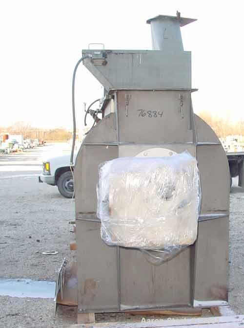 USED: American Process paddle mixer, model SCPB155, 155 cubic feet capacity, 304 stainless steel. Semi-cylindrical. Stainless steel dimple jacketed trough 50" diameter x 120" long x approximately 52"...