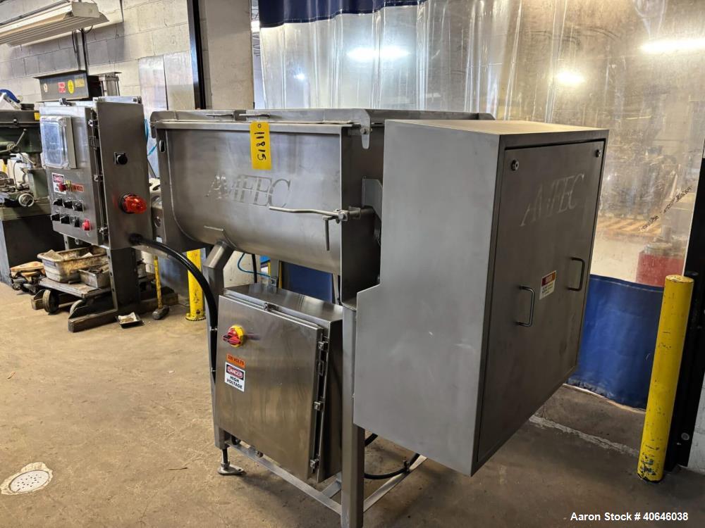 Used AMFEC Model 510 Paddle Mixer | Stainless Steel Industrial Food Processing Mixer