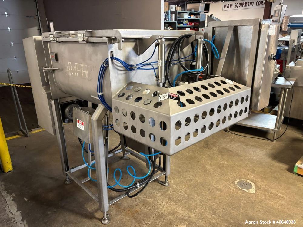 Used AMFEC Model 510 Paddle Mixer | Stainless Steel Industrial Food Processing Mixer