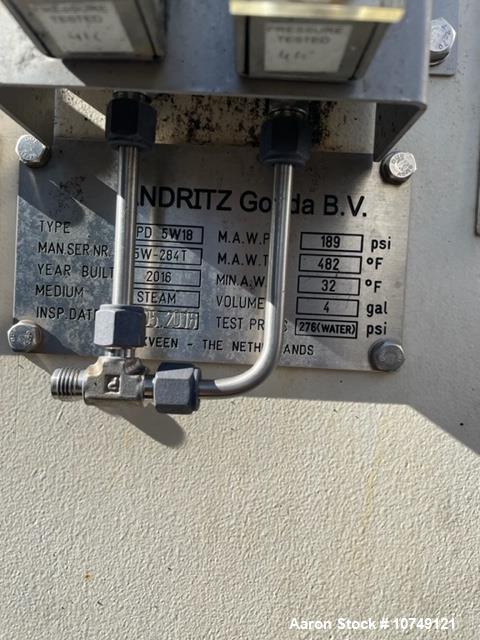 Used Andritz Gouda Twin Shaft Stainless Steel Paddle Dryer