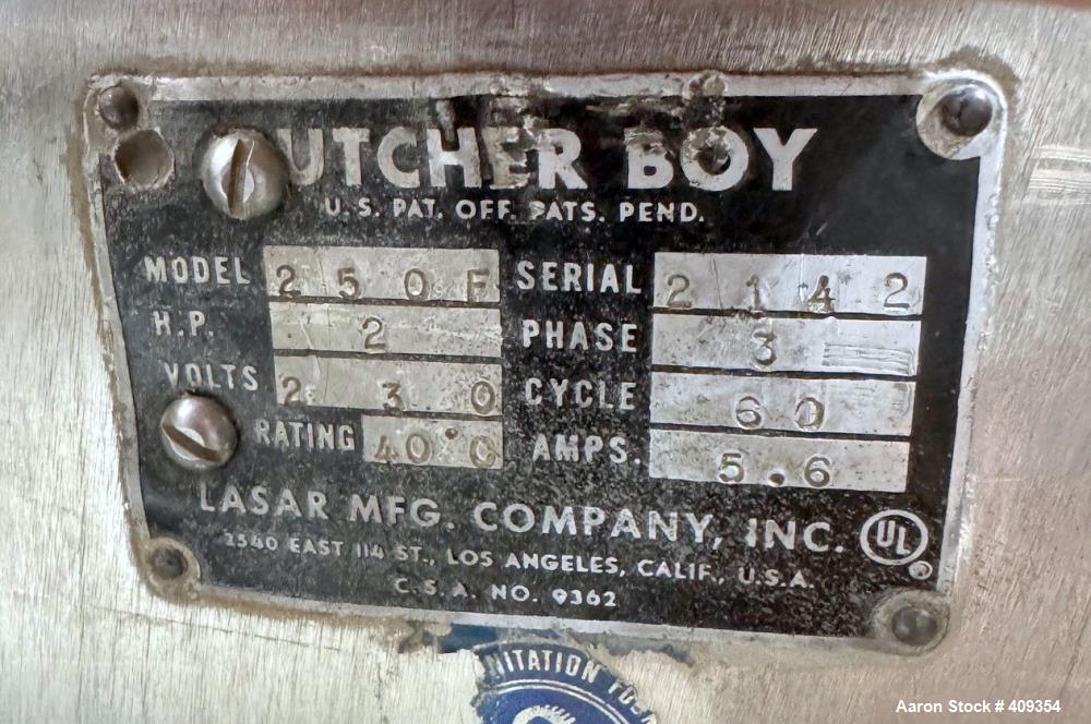 Butcher Boy 250F Meat Mixer – 200 lb Capacity, 3 Phase Electric