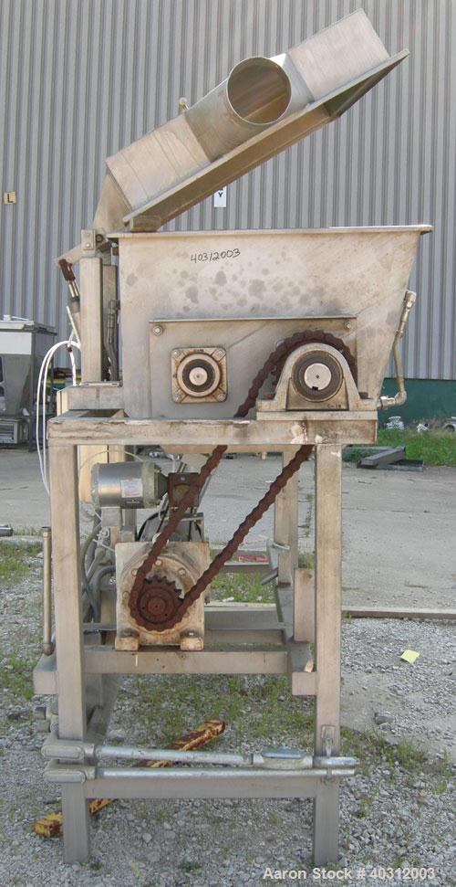 Used Stainless SteelCustom Metal Craft Dual Shaft Paddle Mixer, 15 cubic feet, model DRB-310426