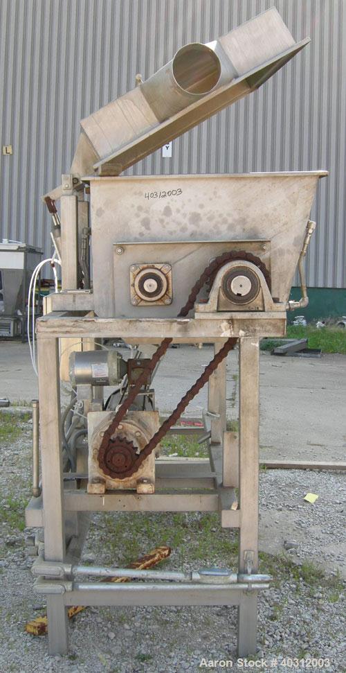 Used- Stainless SteelCustom Metal Craft Dual Shaft Paddle Mixer, 15 cubic feet, model DRB-310426