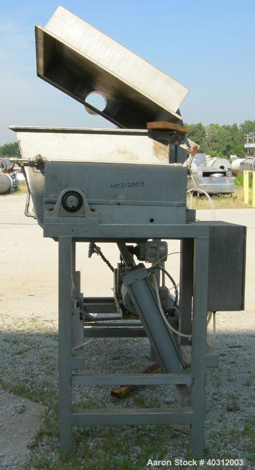 Used Stainless SteelCustom Metal Craft Dual Shaft Paddle Mixer, 15 cubic feet, model DRB-310426