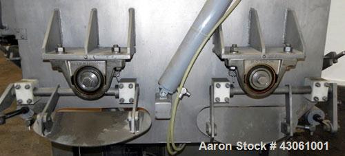 Used Custom Metalcraft Dual Shaft Paddle Mixer, 90 Cubic Feet (4000 Pounds), Model DRB-4000LB, 304 Stainless Steel. Non-jacketed trough 58-1/4" wide x 95-1/2" long x approximately 25" deep. (2) 4-1/4...
