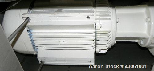 Used Custom Metalcraft Dual Shaft Paddle Mixer, 90 Cubic Feet (4000 Pounds), Model DRB-4000LB, 304 Stainless Steel. Non-jacketed trough 58-1/4" wide x 95-1/2" long x approximately 25" deep. (2) 4-1/4...