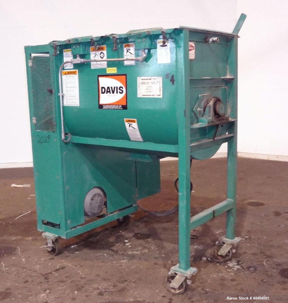 Used H.C. Davis Ultimate Duty Paddle Blender, 18 Cubic Feet Working Capacity, Carbon Steel. Non-Jacketed trough 31" wide x 45" long x approximately 36" deep. 6" Diameter shaft, (12) paddles welded to...