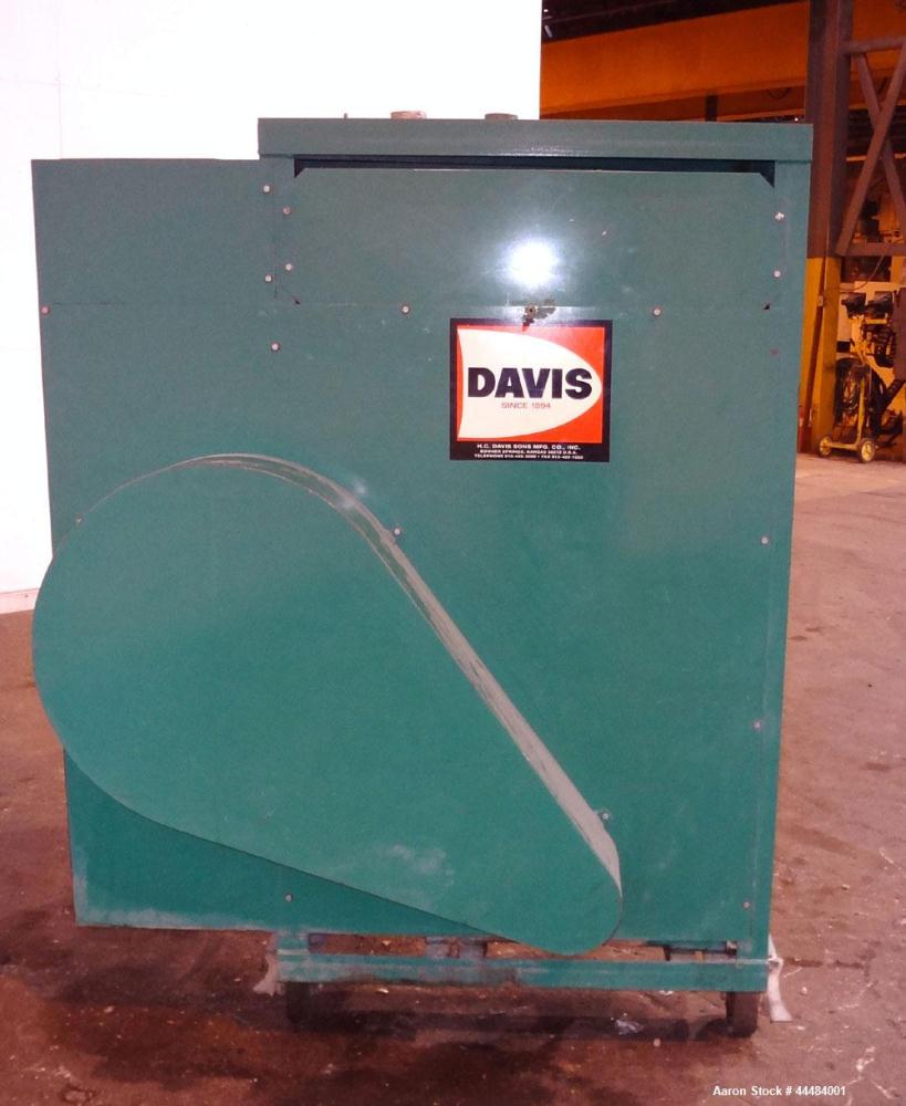 Used H.C. Davis Ultimate Duty Paddle Blender, 18 Cubic Feet Working Capacity, Carbon Steel. Non-Jacketed trough 31" wide x 45" long x approximately 36" deep. 6" Diameter shaft, (12) paddles welded to...
