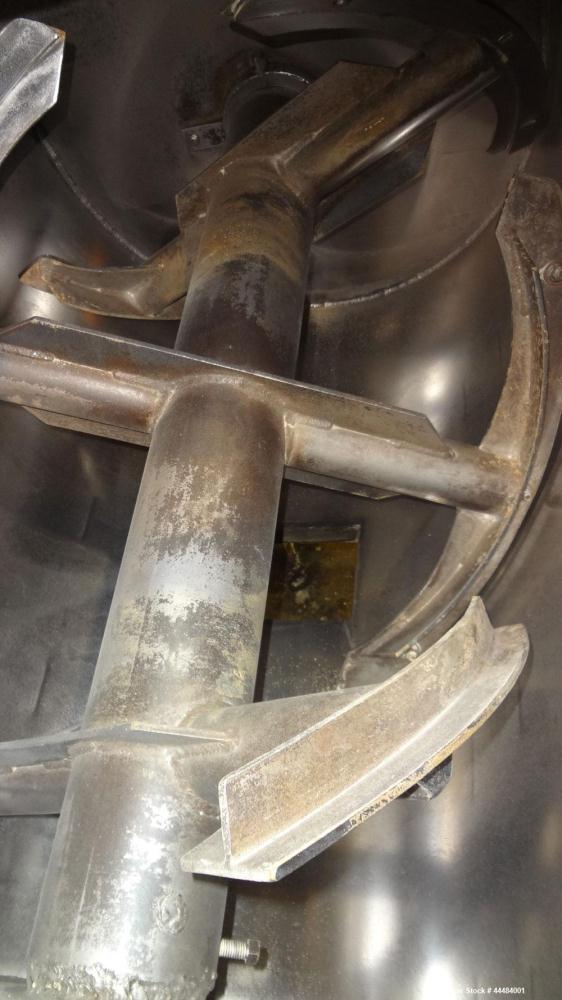 Used H.C. Davis Ultimate Duty Paddle Blender, 18 Cubic Feet Working Capacity, Carbon Steel. Non-Jacketed trough 31" wide x 45" long x approximately 36" deep. 6" Diameter shaft, (12) paddles welded to...