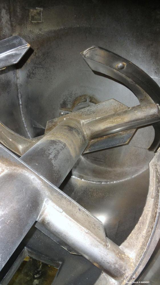 Used H.C. Davis Ultimate Duty Paddle Blender, 18 Cubic Feet Working Capacity, Carbon Steel. Non-Jacketed trough 31" wide x 45" long x approximately 36" deep. 6" Diameter shaft, (12) paddles welded to...