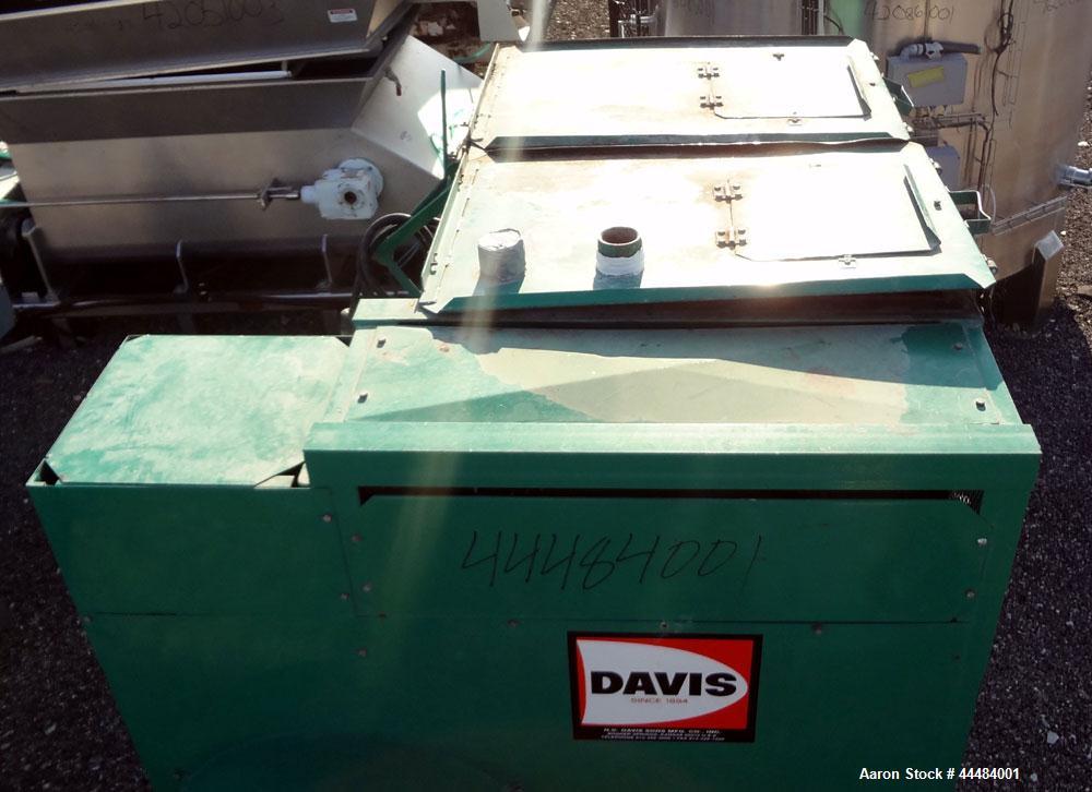 Used H.C. Davis Ultimate Duty Paddle Blender, 18 Cubic Feet Working Capacity, Carbon Steel. Non-Jacketed trough 31" wide x 45" long x approximately 36" deep. 6" Diameter shaft, (12) paddles welded to...