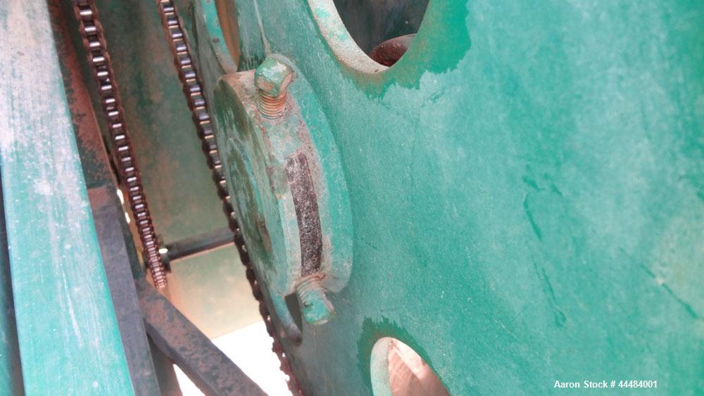 Used H.C. Davis Ultimate Duty Paddle Blender, 18 Cubic Feet Working Capacity, Carbon Steel. Non-Jacketed trough 31" wide x 45" long x approximately 36" deep. 6" Diameter shaft, (12) paddles welded to...