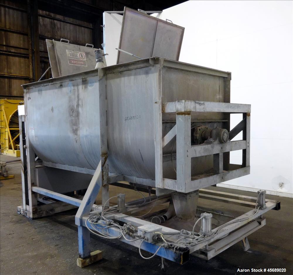 Used Davis Paddle Mixer, Approximate 220 Cubic Feet/ 600 Pounds Working Capacit
