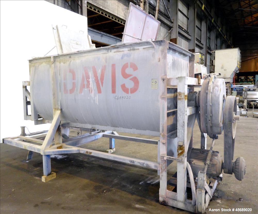 Used Davis Paddle Mixer, Approximate 220 Cubic Feet/ 600 Pounds Working Capacit