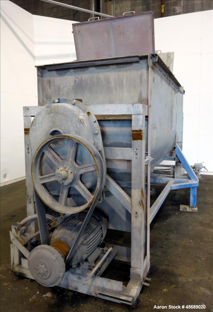 Used Davis Paddle Mixer, Approximate 220 Cubic Feet/ 600 Pounds Working Capacit