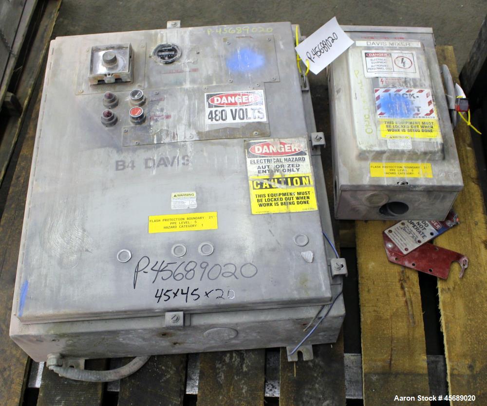 Used Davis Paddle Mixer, Approximate 220 Cubic Feet/ 600 Pounds Working Capacit