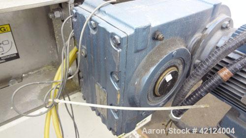 Used Dynamic Air Bella Twin Shaft Fluidized Zone Mixer, "Forberg Type" Model B-200-XN, 7.06 Cubic Feet Capacity, 316 Stainless Steel. Non-Jacketed trough 43.69" x 33.50". (2) 3'' Diameter shafts, 6-3...