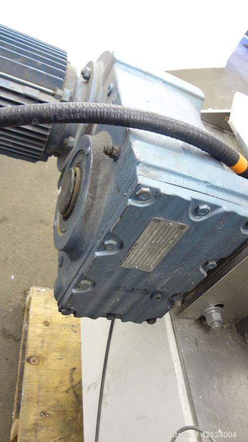 Used Dynamic Air Bella Twin Shaft Fluidized Zone Mixer, "Forberg Type" Model B-200-XN, 7.06 Cubic Feet Capacity, 316 Stainless Steel. Non-Jacketed trough 43.69" x 33.50". (2) 3'' Diameter shafts, 6-3...