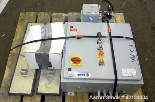 Used Dynamic Air Bella Twin Shaft Fluidized Zone Mixer, "Forberg Type" Model B-200-XN, 7.06 Cubic Feet Capacity, 316 Stainless Steel. Non-Jacketed trough 43.69" x 33.50". (2) 3'' Diameter shafts, 6-3...