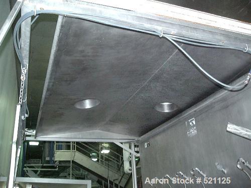 USED: FPEC paddle mixer, stainless steel construction, 10,000 lbcapacity/200 cu ft. Equipped with (2) 50 hp drive motors, CO2 hood.Reported recently rebuilt and suitable for USDA applications.