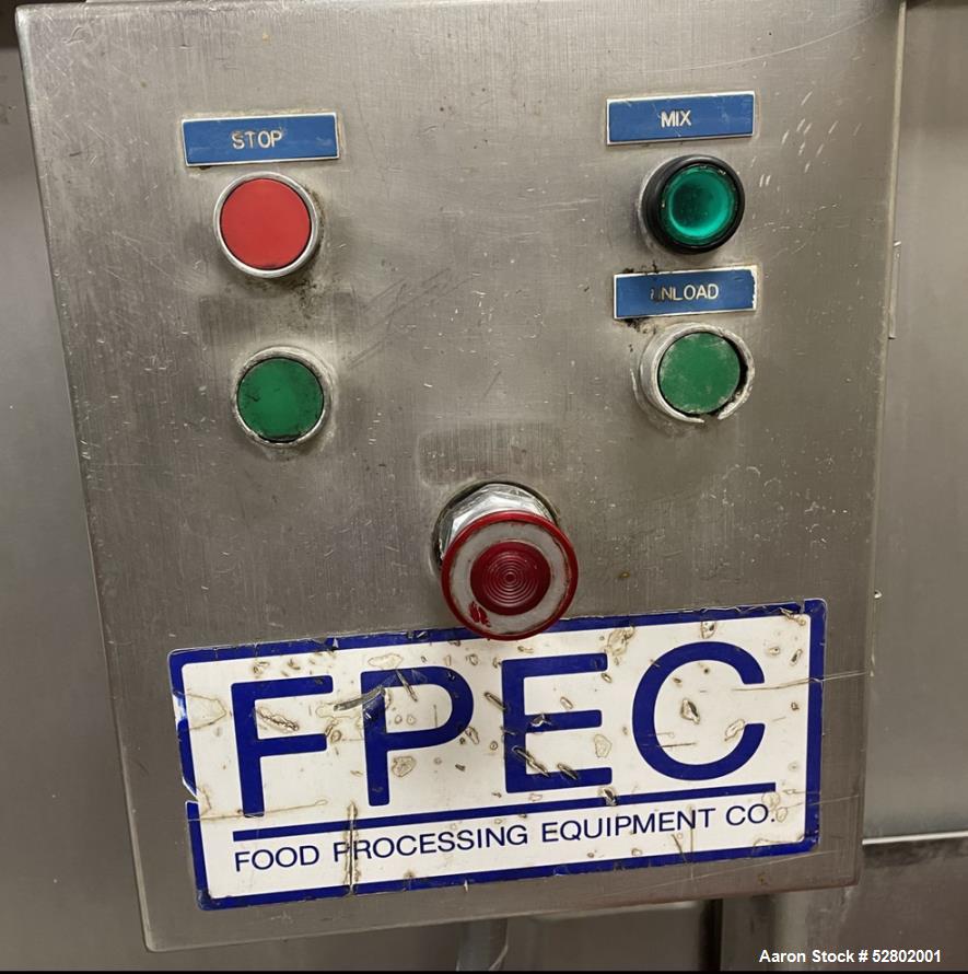 Used Food Processing Equipment Company (FPEC) Paddle Mixer