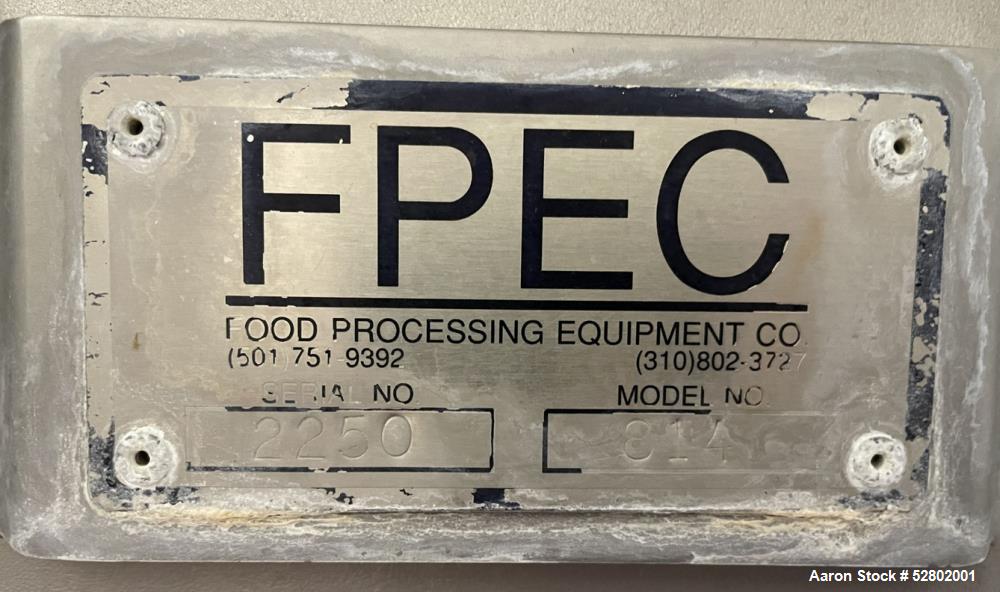 Used Food Processing Equipment Company (FPEC) Paddle Mixer