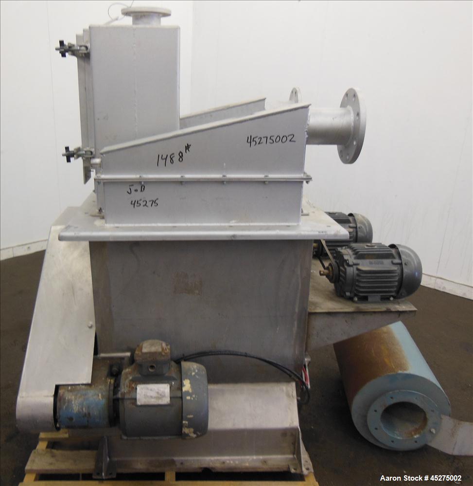 Used Stainless Steel Halvor Forberg Twin Shaft Fluidizer, 4.2 Cubic Feet, Model F-120