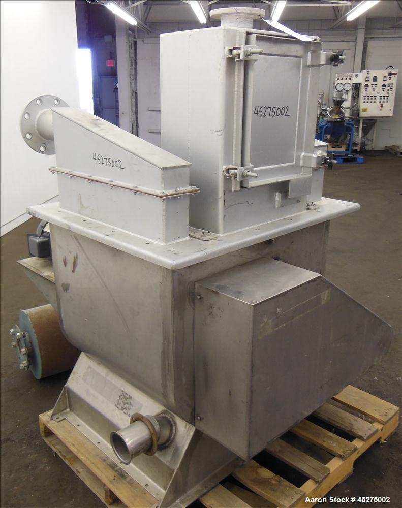 Used- Stainless Steel Halvor Forberg Twin Shaft Fluidizer, 4.2 Cubic Feet, Model F-120