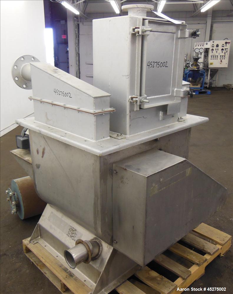Used Stainless Steel Halvor Forberg Twin Shaft Fluidizer, 4.2 Cubic Feet, Model F-120