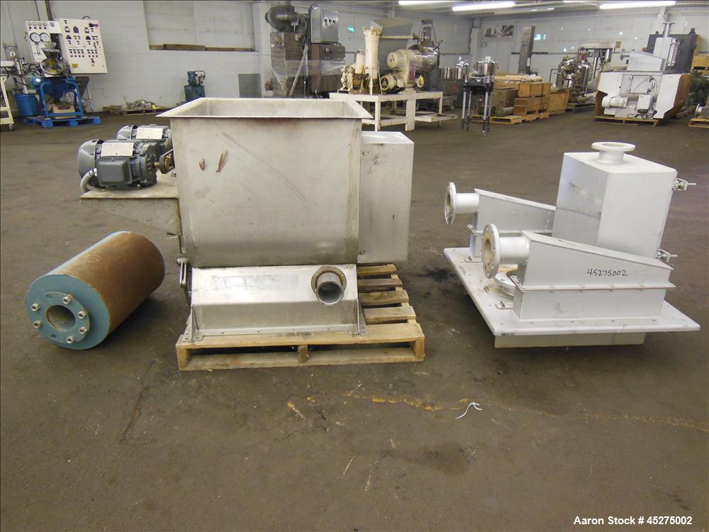 Used Stainless Steel Halvor Forberg Twin Shaft Fluidizer, 4.2 Cubic Feet, Model F-120