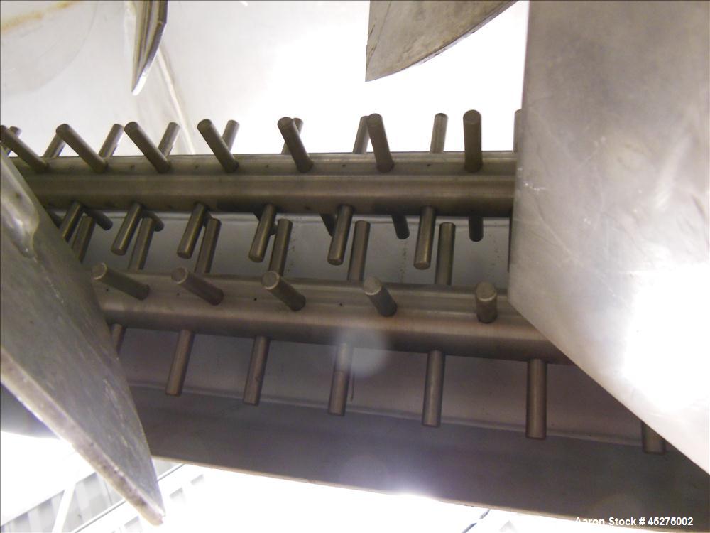 Used Stainless Steel Halvor Forberg Twin Shaft Fluidizer, 4.2 Cubic Feet, Model F-120