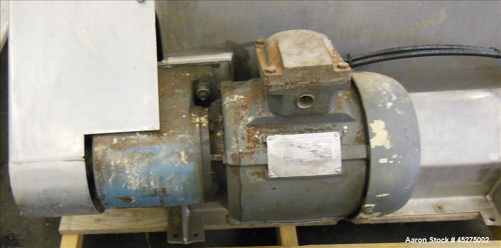 Used Stainless Steel Halvor Forberg Twin Shaft Fluidizer, 4.2 Cubic Feet, Model F-120