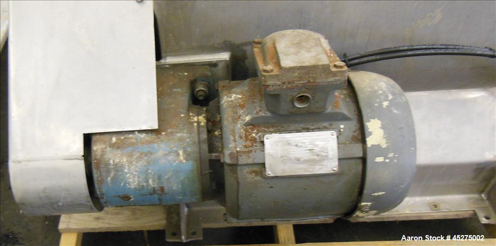 Used- Stainless Steel Halvor Forberg Twin Shaft Fluidizer, 4.2 Cubic Feet, Model F-120