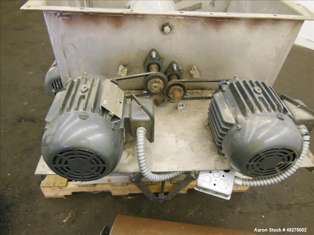 Used Stainless Steel Halvor Forberg Twin Shaft Fluidizer, 4.2 Cubic Feet, Model F-120