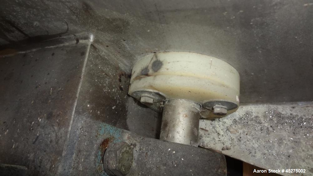 Used Stainless Steel Halvor Forberg Twin Shaft Fluidizer, 4.2 Cubic Feet, Model F-120