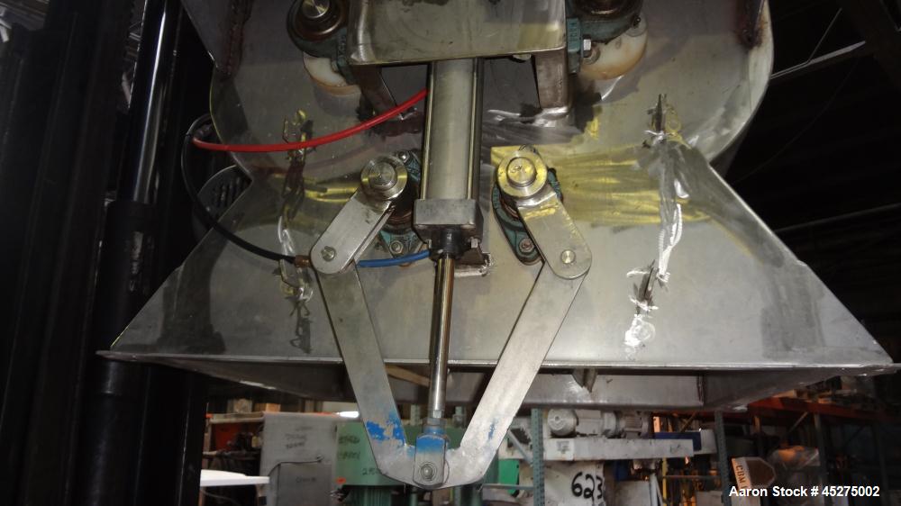 Used Stainless Steel Halvor Forberg Twin Shaft Fluidizer, 4.2 Cubic Feet, Model F-120
