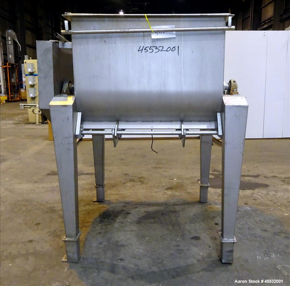 Used Stainless Steel Forberg Twin Shaft Paddle Mixer.