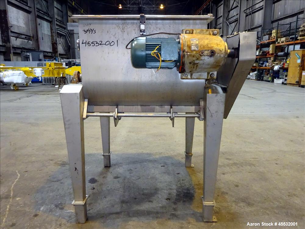 Used Stainless Steel Forberg Twin Shaft Paddle Mixer.