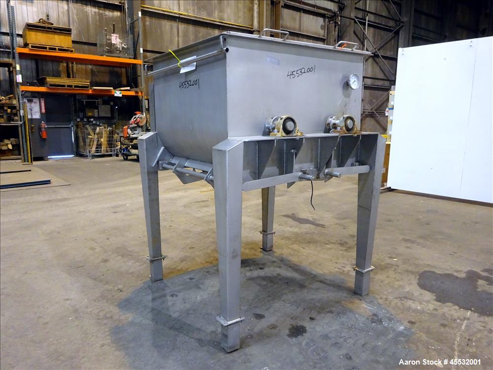 Used Stainless Steel Forberg Twin Shaft Paddle Mixer.