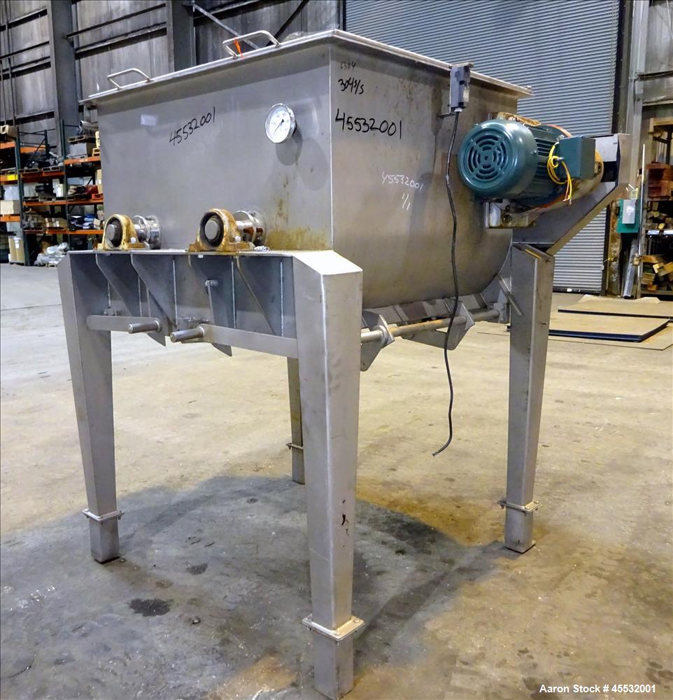 Used Stainless Steel Forberg Twin Shaft Paddle Mixer.