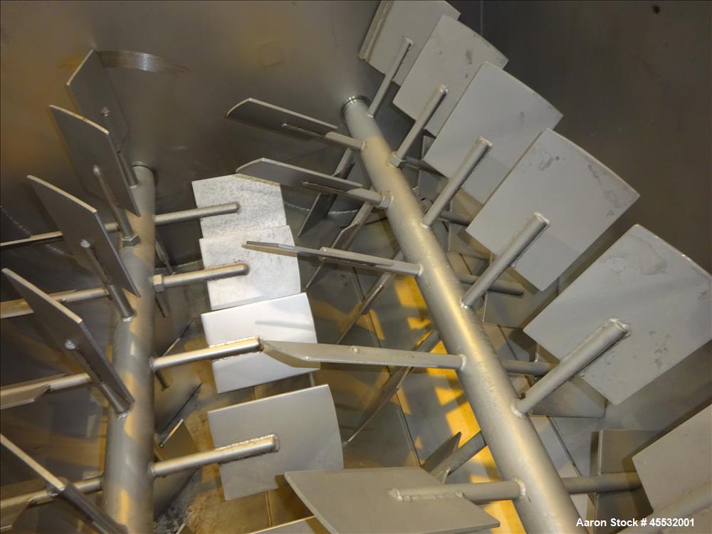 Used Stainless Steel Forberg Twin Shaft Paddle Mixer.