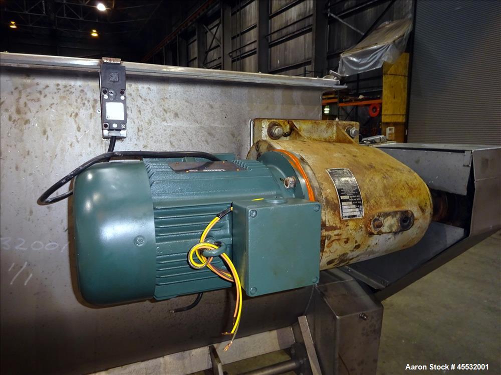 Used Stainless Steel Forberg Twin Shaft Paddle Mixer.