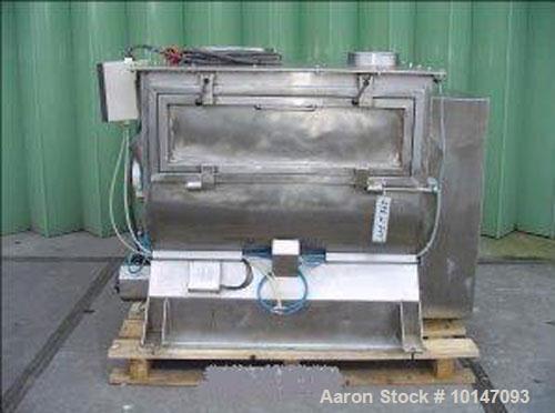 Used- Stainless Steel Halvor Forberg 787 (F-500) Double Shaft Paddle Mixer, capacity 17.7 cubic feet (500 liters)